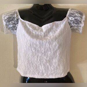 Chic White Lace Crop Top